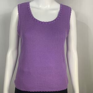 Rafael Womens Violet Blouse Large